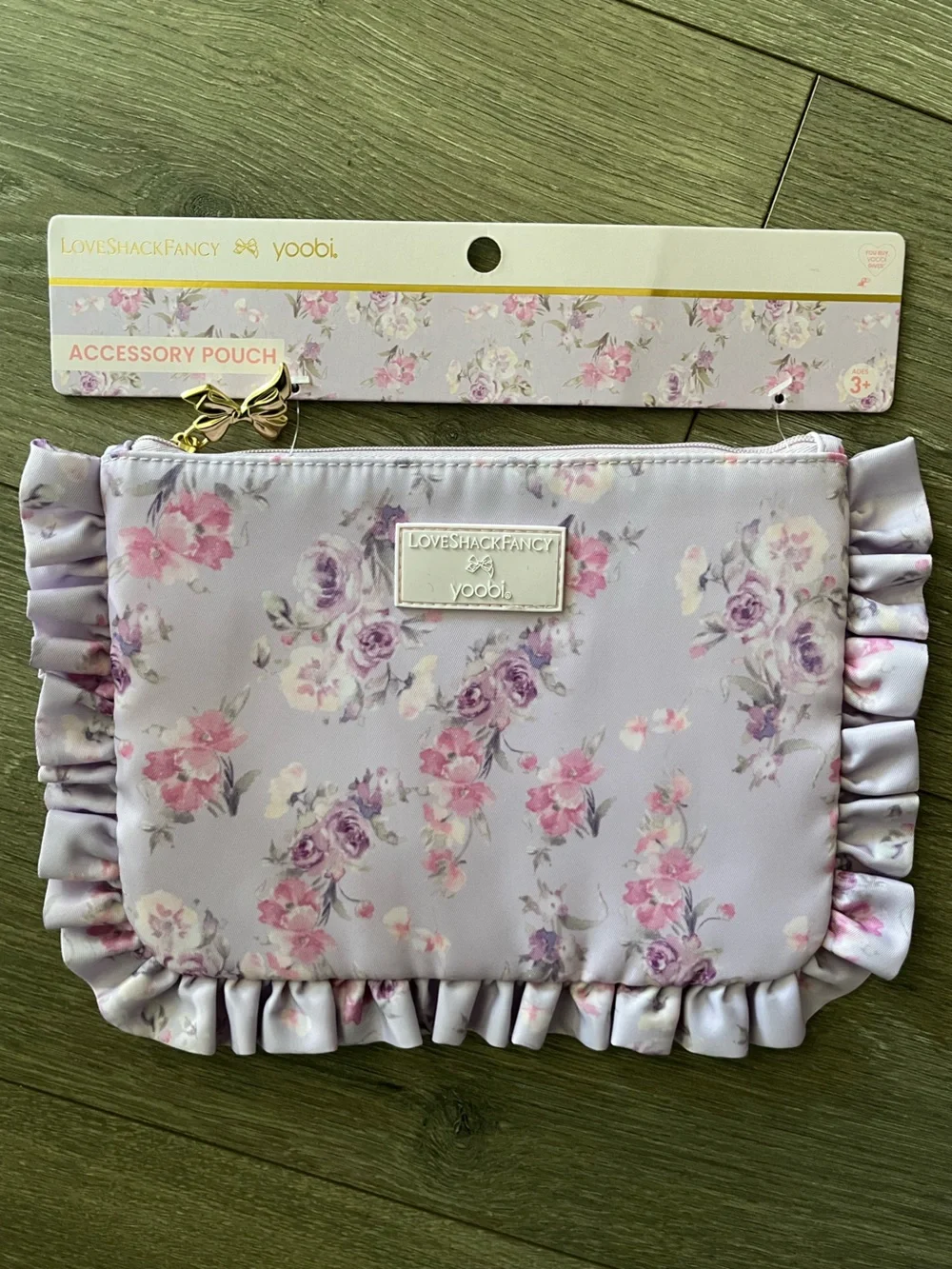 NWT Target x LoveShackFancy Girls Floral Ruffle Pouch, Pen and Eraser Bundle